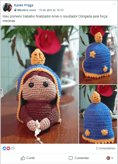 Arigurumi da Nossa Senhora Aparecida